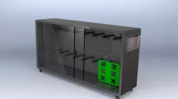 Industrial Cabinet For Metal Carriers Storage  Clean Room Fea... Free 3D model