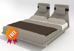 Lazy Night Bed BeB Free 3D model
