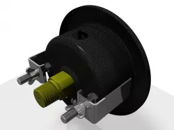Manometer feed Rear Horizontal Free 3D model
