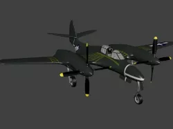 McDonnell XP 67  Bat Free low-poly  3D model