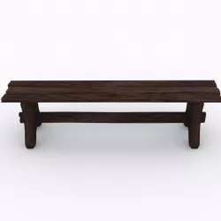 Medieval Bench Free low-poly  3D model
