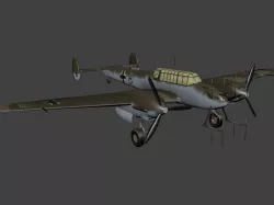 Messerschmitt Bf 110 Free low-poly  3D model