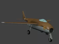 Messerschmitt  P 1101 Free low-poly  3D model