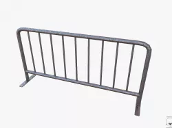 Metal Barrier PBR Free low-poly  3D model