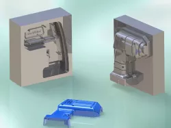 Mold of Plastic Bezel of Cordless Drill Free 3D model