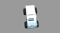 Monster Truck blue and white Free 3D model