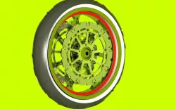 Motorcycle front wheel Free 3D model