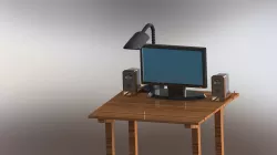 My desk Free 3D model
