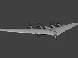 Northrop XB 35 Free low-poly  3D model