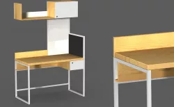 Office workstation design  Free 3D model