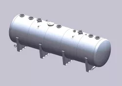 Oil separator code of construction  ASME VIII Free 3D model