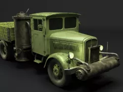 Opel Blitz Holzgas Truck Free 3D model