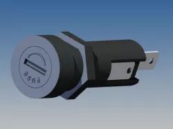 Panel fuse holder Free 3D model
