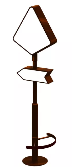 Permanent eye-level stand design  Free 3D model