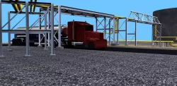 Pipe bridge and beam bride Free 3D model