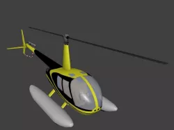 Robinson R44 Clipper Free low-poly  3D model