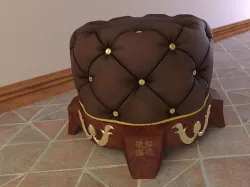 Royal Chesterfield Ottoman Free 3D model