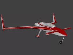 Rutan Model 61 Long EZ Free low-poly  3D model
