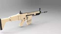 SCAR H Assault Rifle Free 3D model