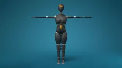Sci-Fi Female Robot Free 3D model