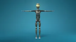 Sci-Fi Male Robot Rig Free 3D model