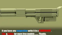 sci fi rocket launcher Free 3D model