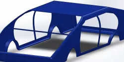 Simple car frame Free 3D model