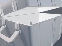 Simple Crate with Code lock Free low-poly  3D model