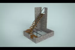 Simply stairs 2 Free 3D model