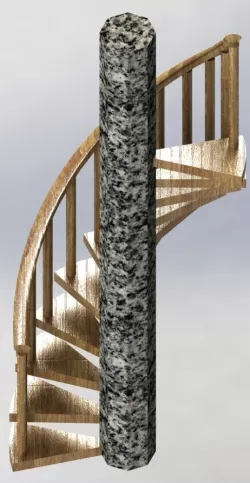 Spiral staircase Free 3D model