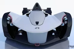 Sports car with details BAC MONO 3D model