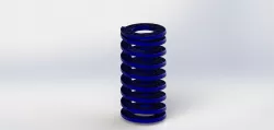 Spring 9 coils chrome - silicone steel Free 3D model