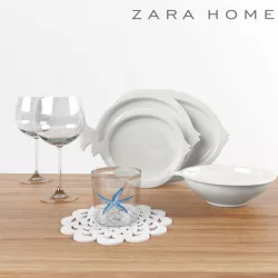 Tableware of Zara Home Free 3D model