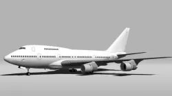 Template - Boeing 747SP Free 3D model