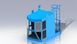 The crane cab Free 3D model