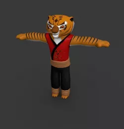 Tigeress-Kung Fu Panda  Free low-poly  3D model