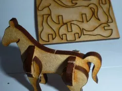 Tiny, lasercut horse