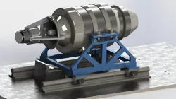 Turbojet engine Test Bed Free 3D model