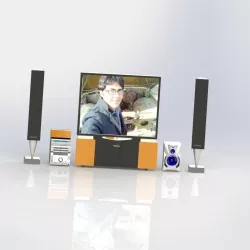 tv stereo Free 3D model