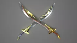 Twin Swords---The Sun and The Moon Free 3D model