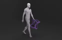 Walker Man Sculpture Free 3D model
