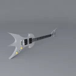 Weird shaped guitar Free 3D model