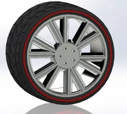 Wheel and Tire Free 3D model