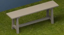 wooden bench Free 3D model