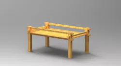 Wooden Cradle Free 3D model