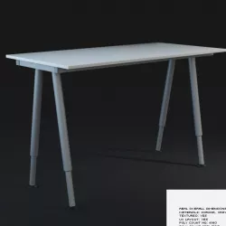 Writing Desk - HPoly and LPoly Free 3D model