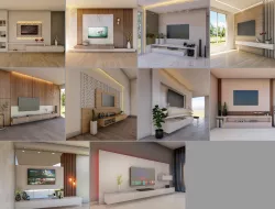 10 TV Wall 3d models Collection 