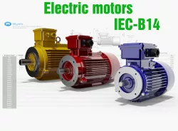 14 CAD Models - Electric motors IEC B14 3D model