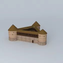16th Century Fortress Low-poly  3D model