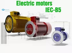 21 CAD Models - Electric motors IEC B5 3D model